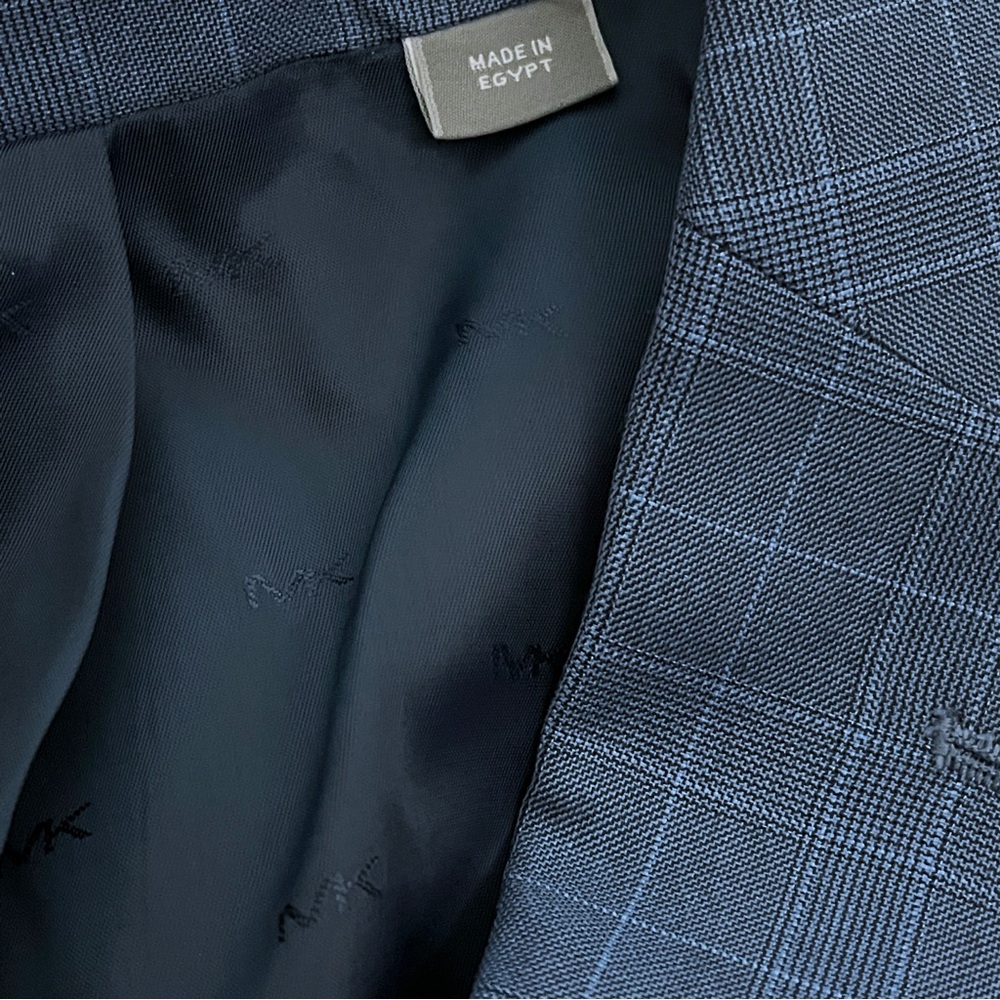 NWT Michael Kors Kevin Two-Button Blue Plaid Suit Jacket NEW - Picture 11 of 14